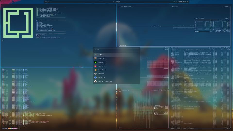 Cattpuccin Glass preview